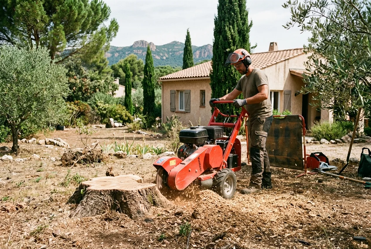 Dessouchage et rognage de souches à Fréjus