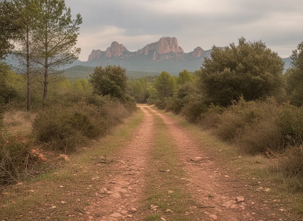 Chemin dégagé et praticable après retrait de l'arbre à Roquebrune-sur-Argens