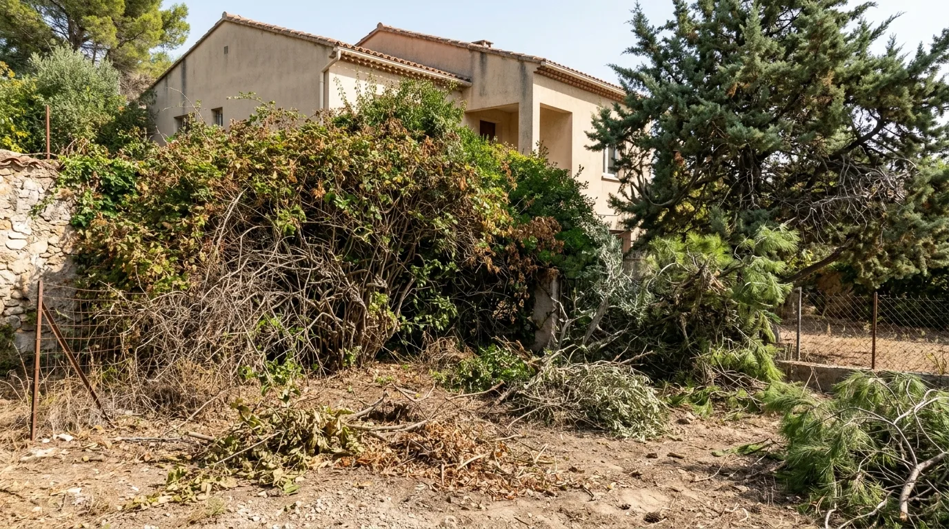 Chantier à Roquebrune-sur-Argens avant intervention